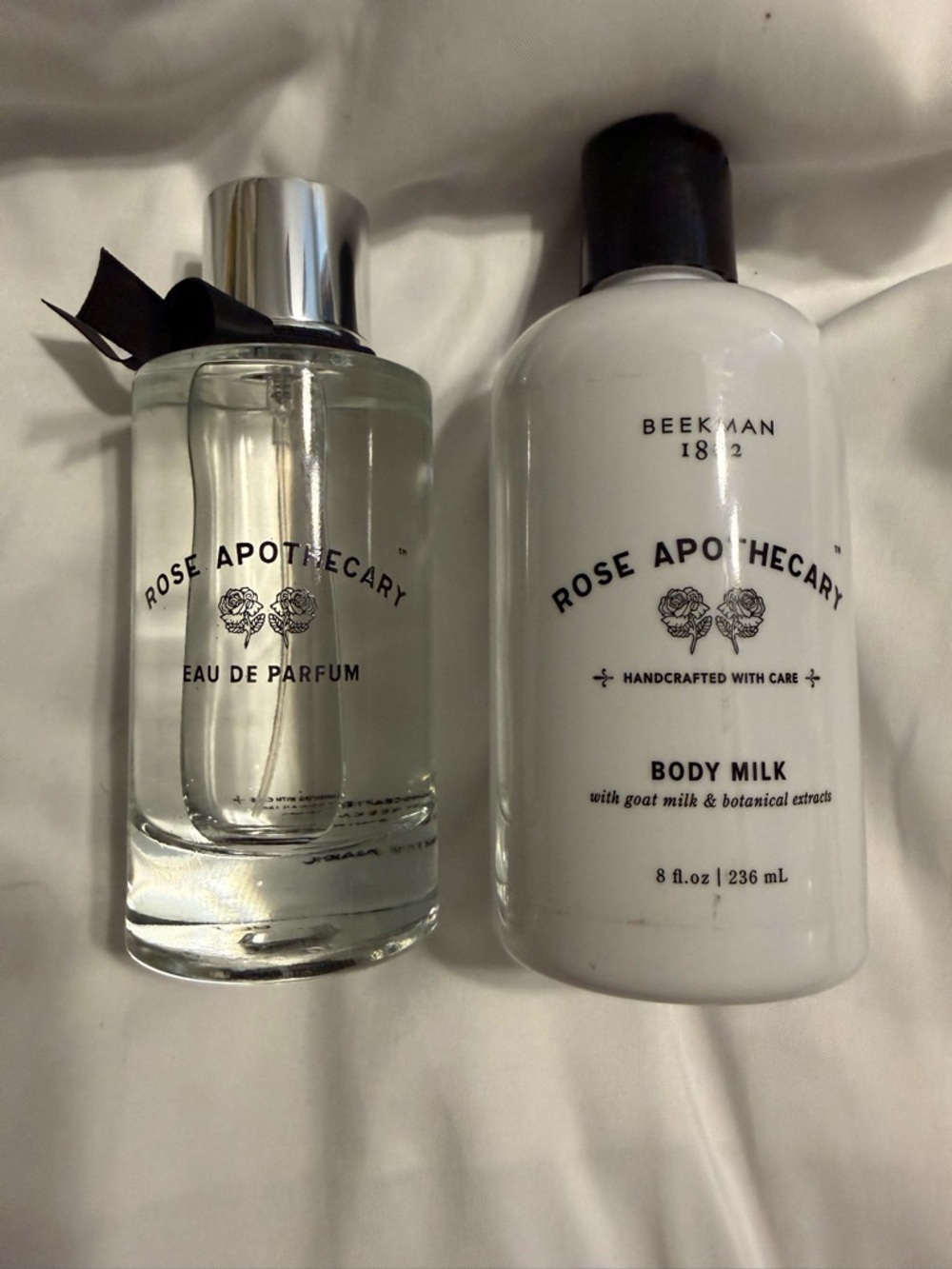 Beekman 1802 Rose Apothecary Eau de Parfum & Body Milk - White and Clear